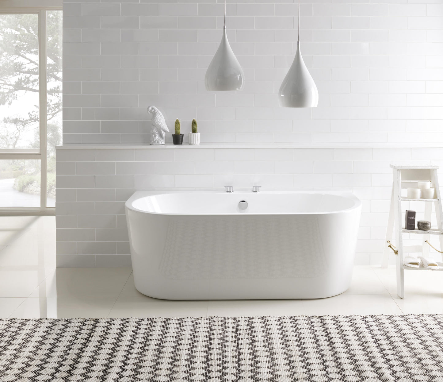 BC Designs Ancora 1640mm Back To Wall Bath