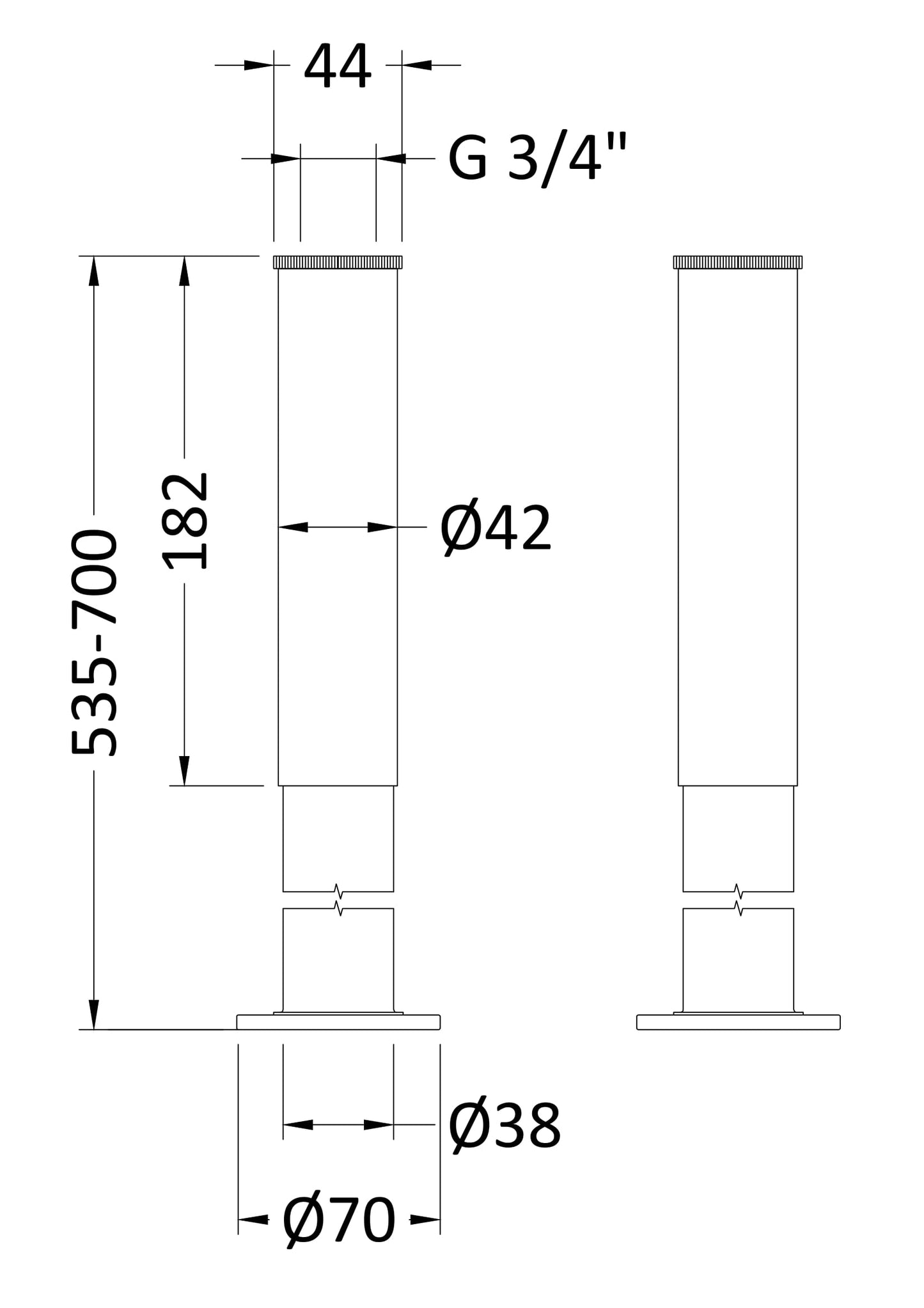 Bayswater Chrome Bath Legs with Adjustable Shrouds