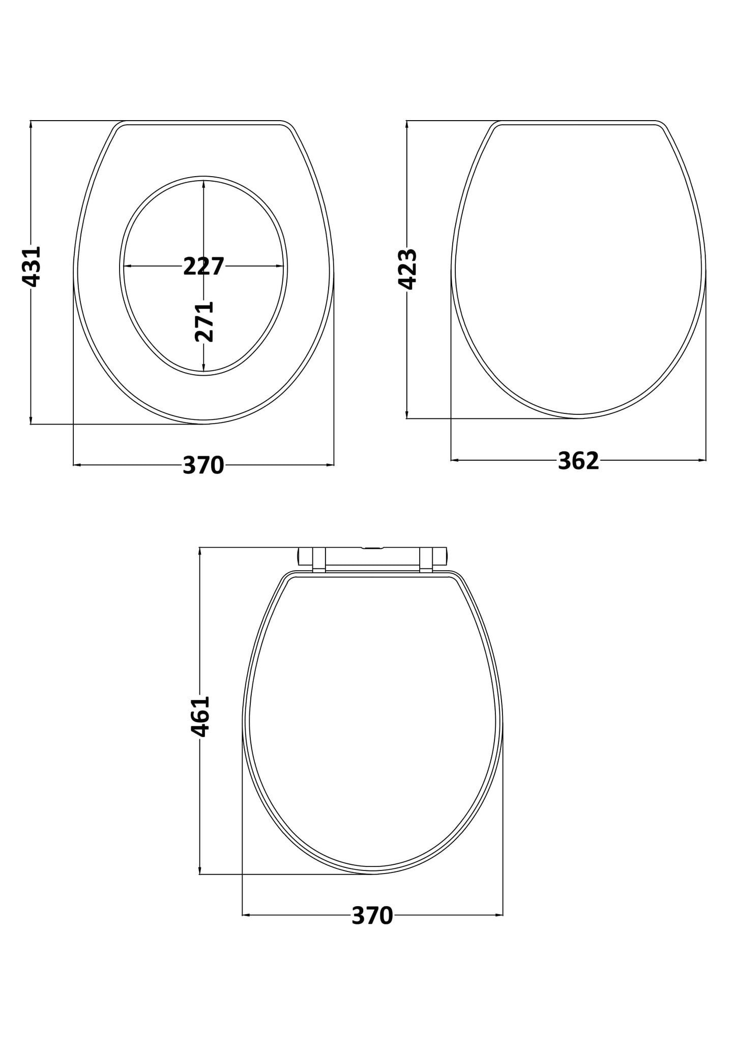 Bayswater Fitzroy Traditional Stiffkey Blue Round Wooden Soft Close Toilet Seat With Chrome Top Fix Hinge