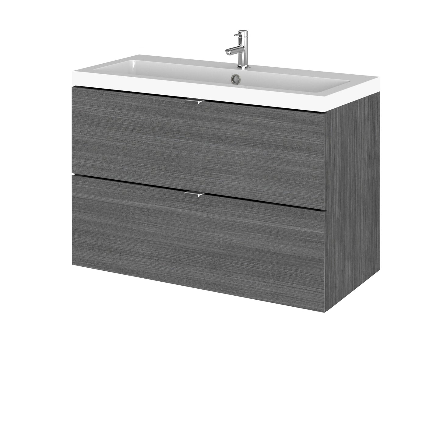 Hudson Reed Fusion 800mm Wall Hung 2 Drawer Soft Close Vanity Unit & Basin