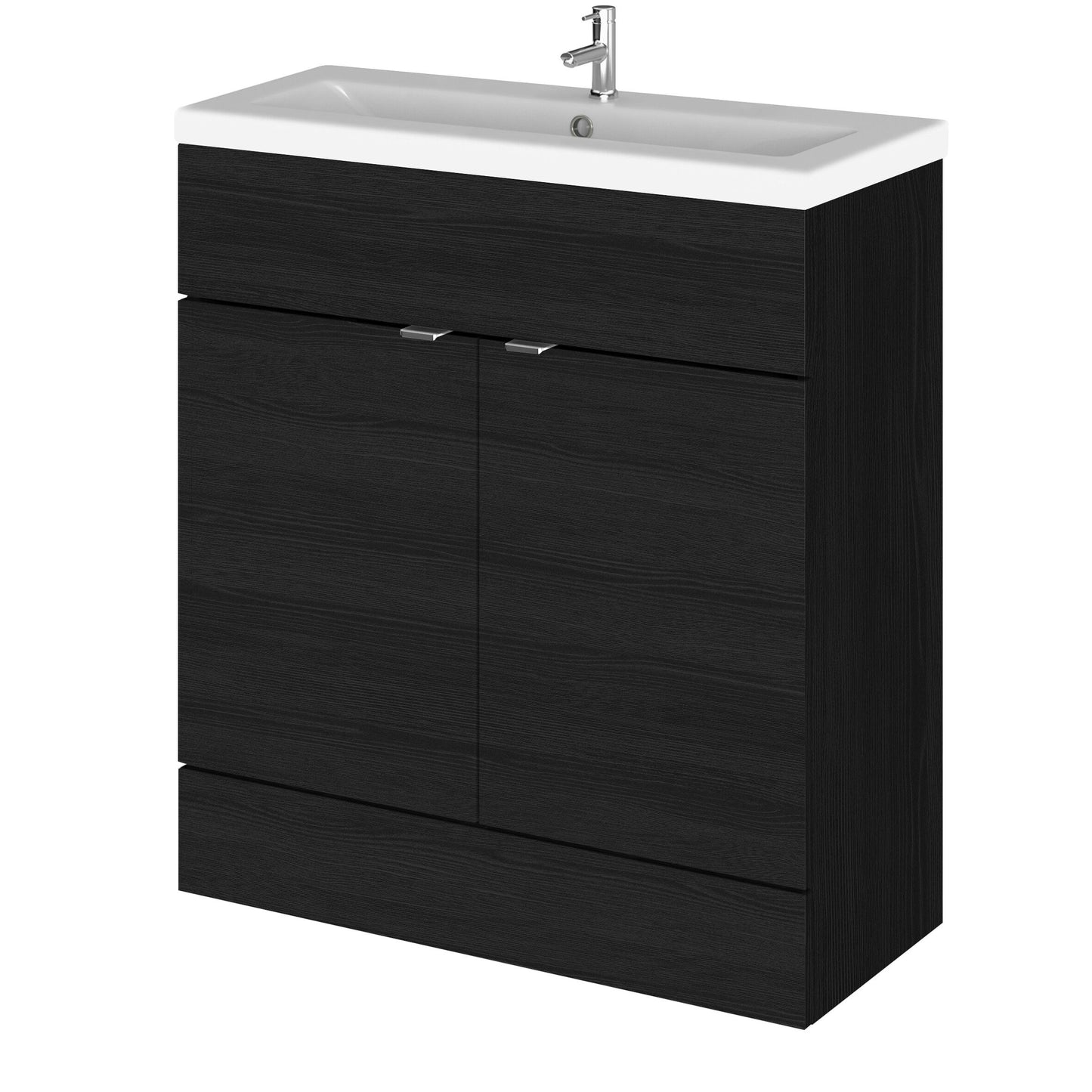 Hudson Reed Fusion 800mm Floor Standing 2 Door Vanity Unit With Ceramic Basin