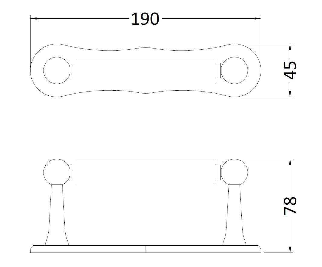BC Sanitan Victrion Nickel Dog Bone Toilet Roll Holder with Back Plate