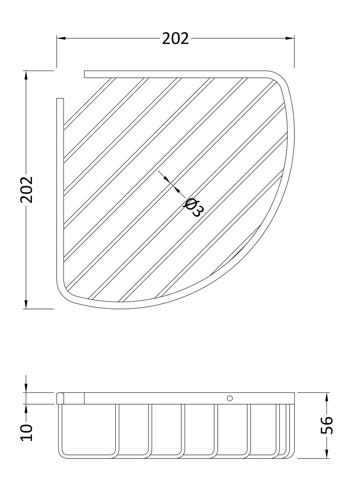 BC Sanitan Victrion Chrome Corner Shower Basket