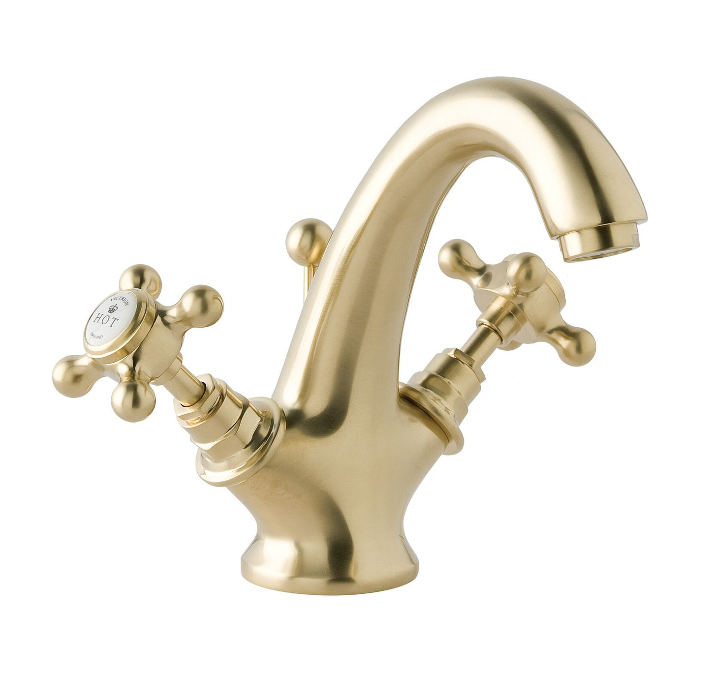 Victrion Deck Mounted Crosshead Mono Basin Mixer Tap