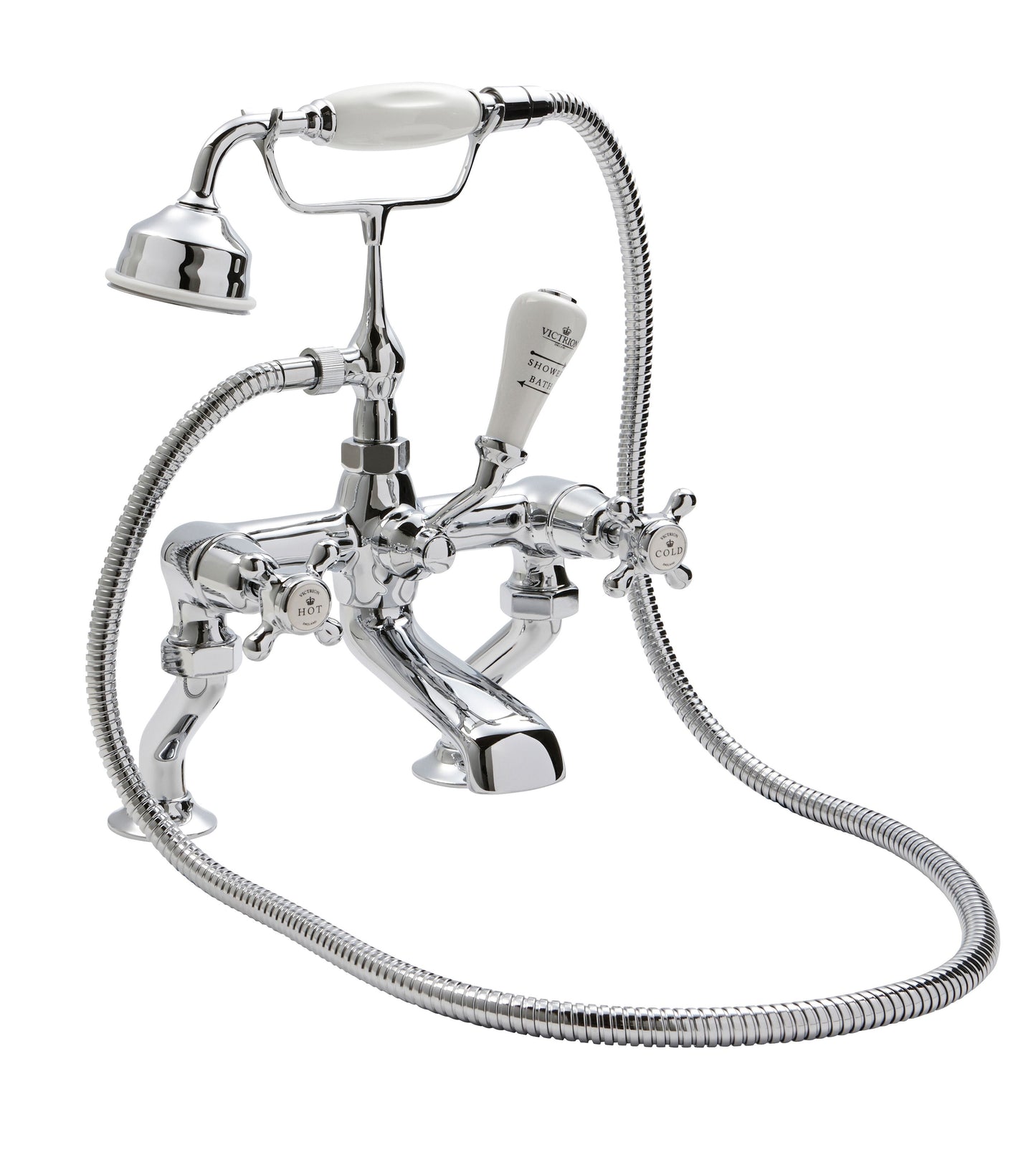Victrion Deck Mounted Crosshead Bath Shower Mixer