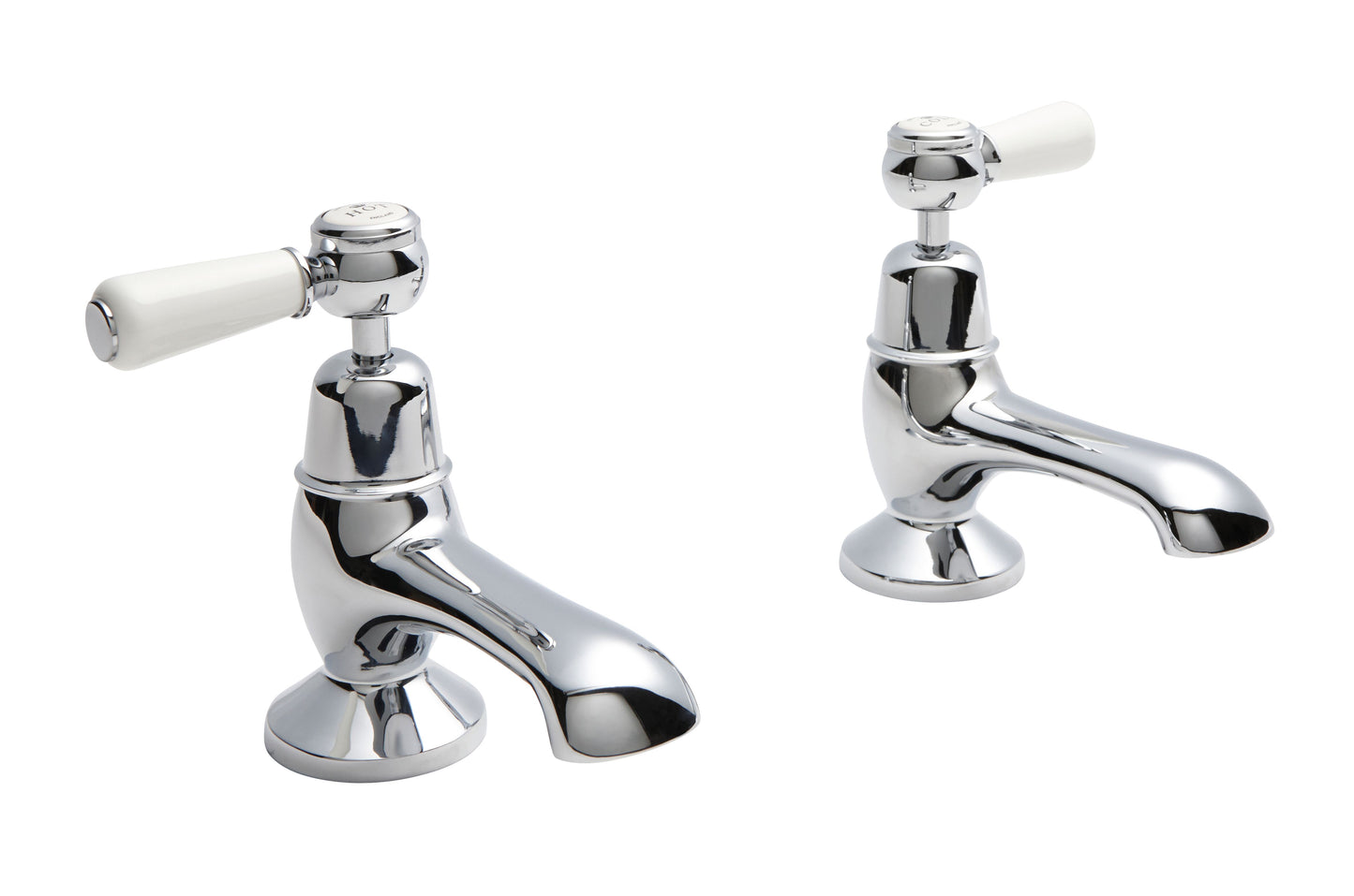 Victrion Deck Mounted Lever Bath Pillar Taps