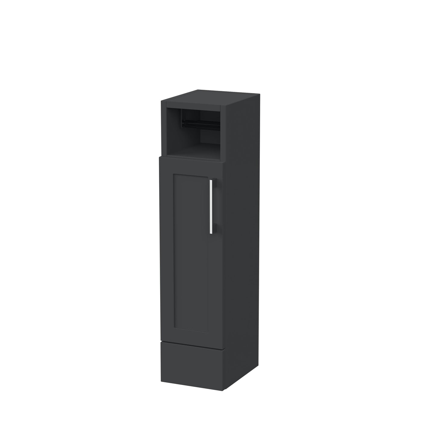 Nuie Lux Fable 500mm 1 Door Soft Black Floor Standing Cabinet