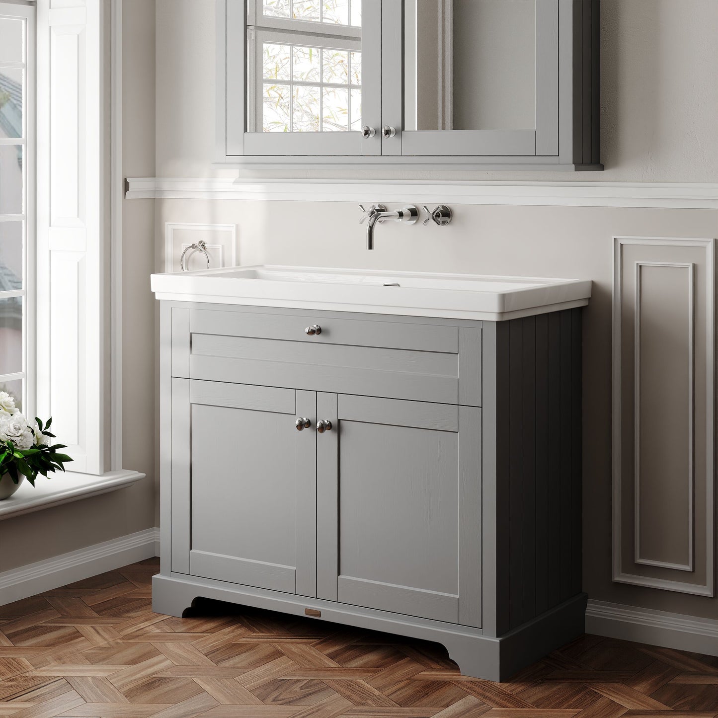 Old London 1000mm 2-Door Unit & Classic Fireclay Basin 0TH