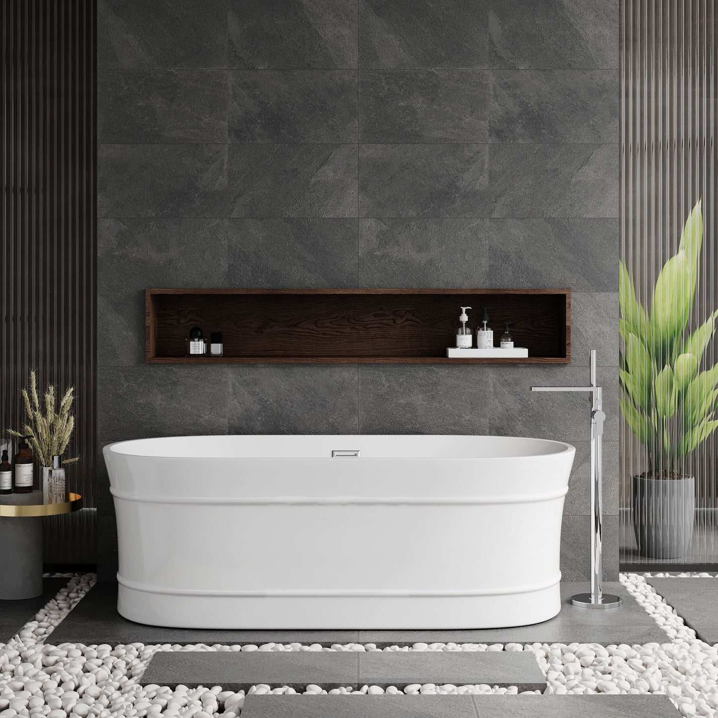 Nuie Choice Equinox 1700mm Freestanding Bath With Legs And Waste
