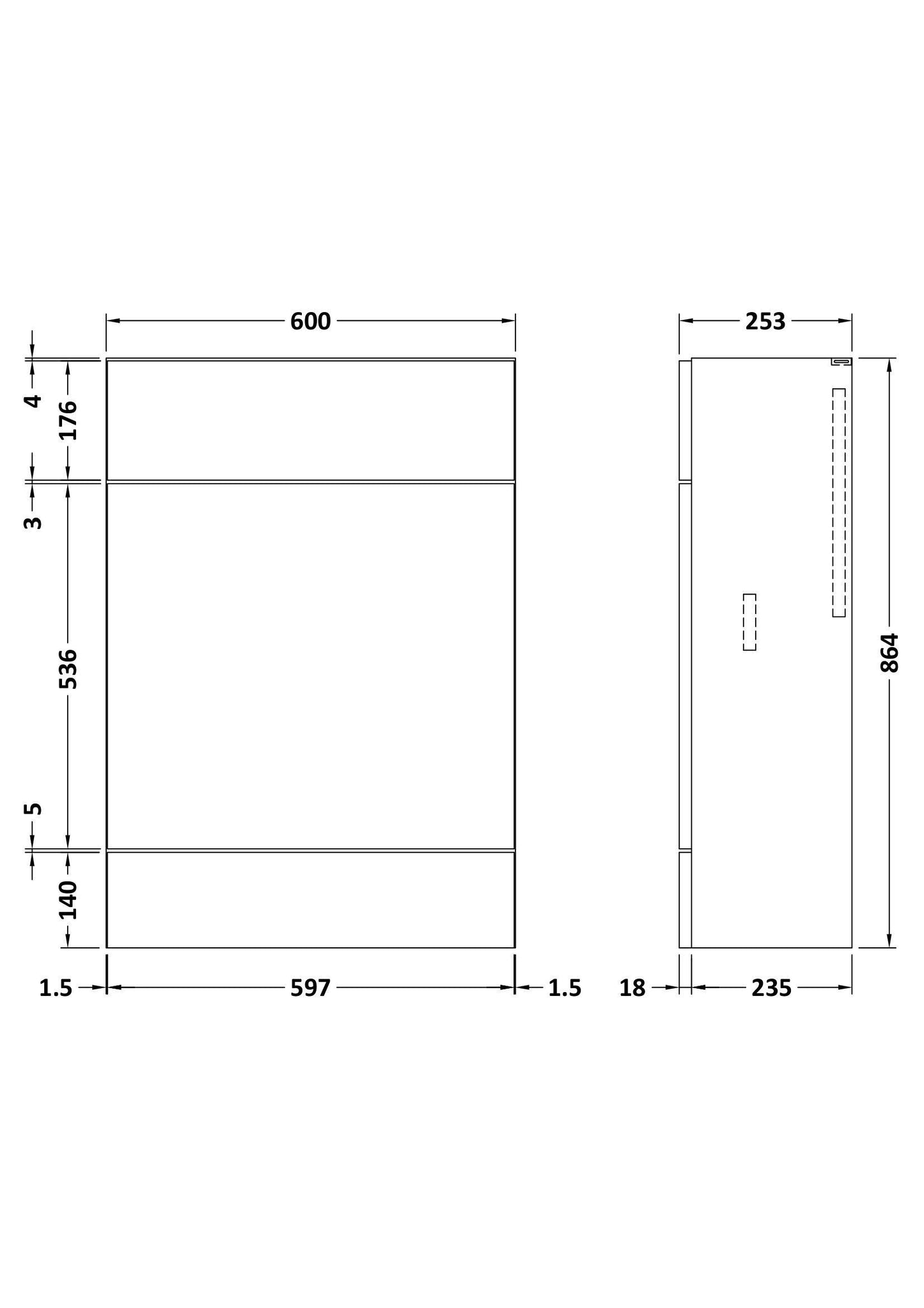 Hudson Reed Fusion 600mm Bleached Oak Floor Standing Compact WC Unit
