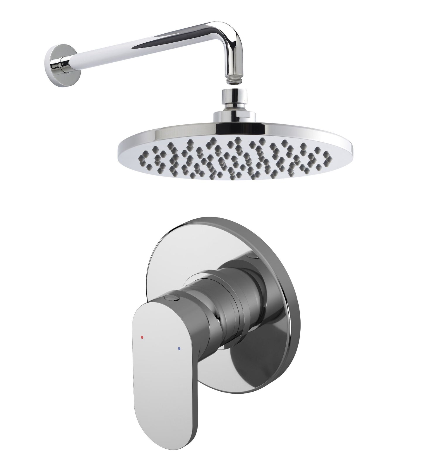 Nuie Chrome Round Concealed Manual Shower Kit