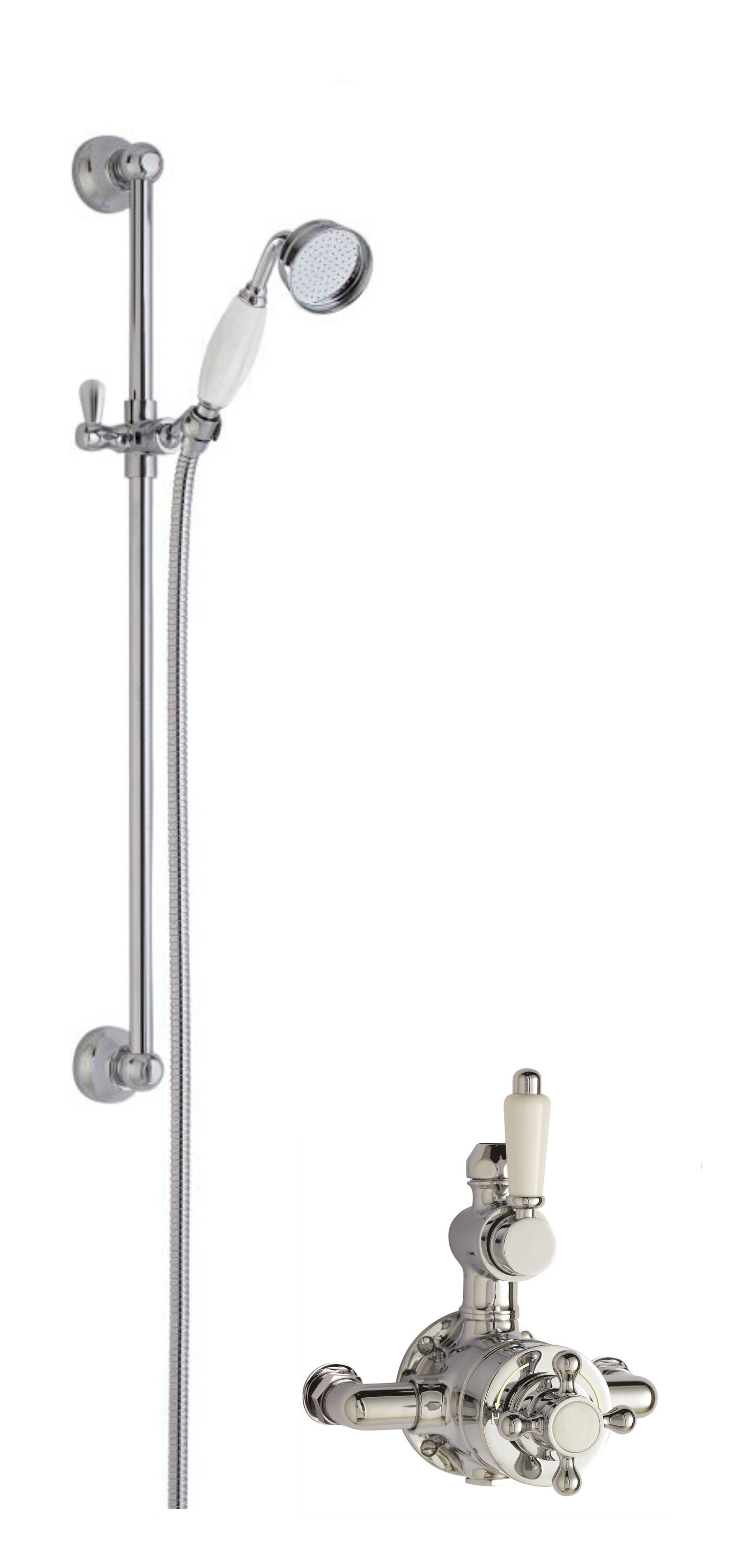 Nuie Traditional Exposed Valve Slide Rail Shower Kit