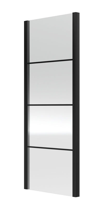 Hudson Reed Apex 890mm Framed Matt Black Side Panel