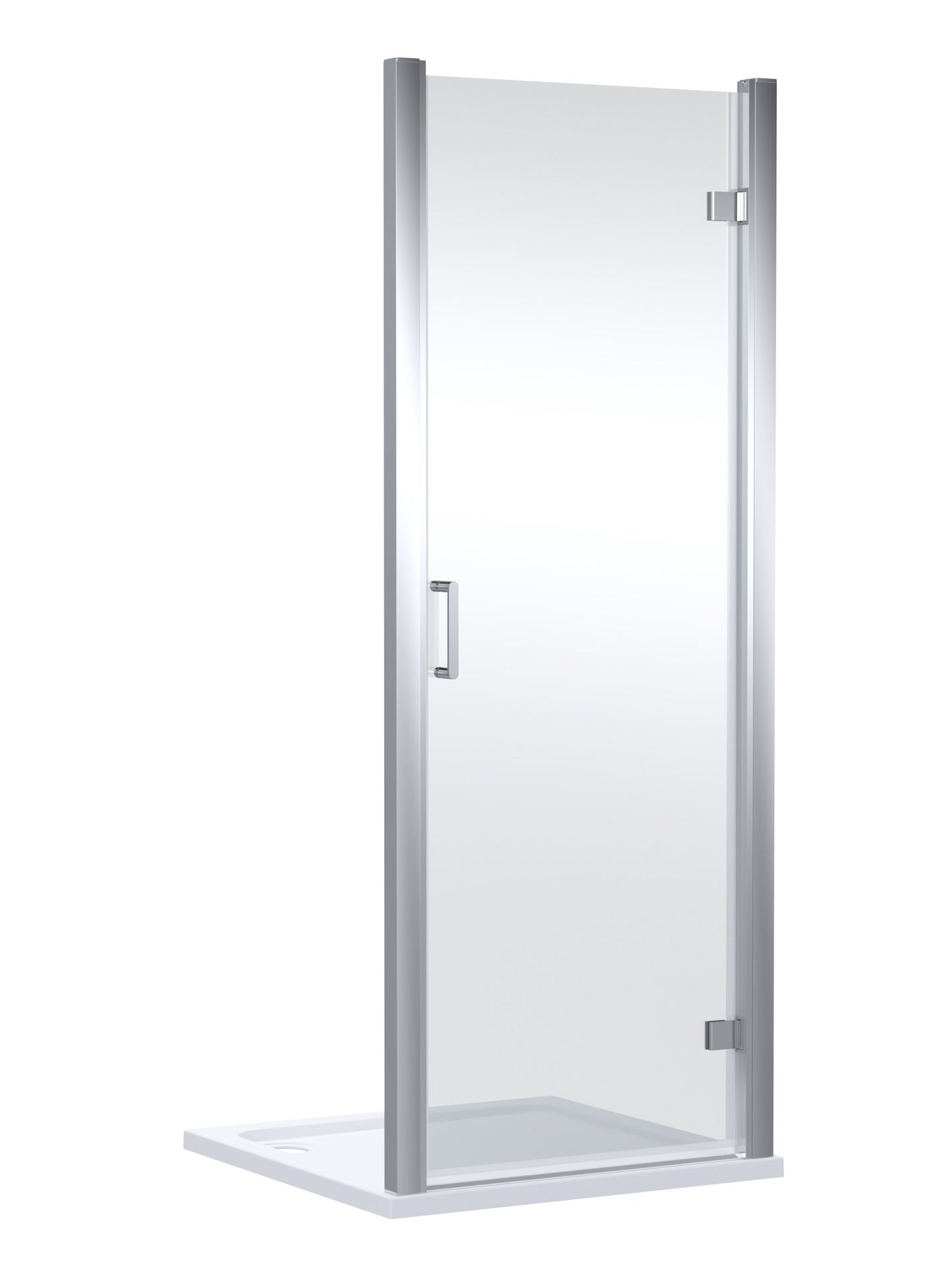 800mm Hinged Shower Door- Chrome