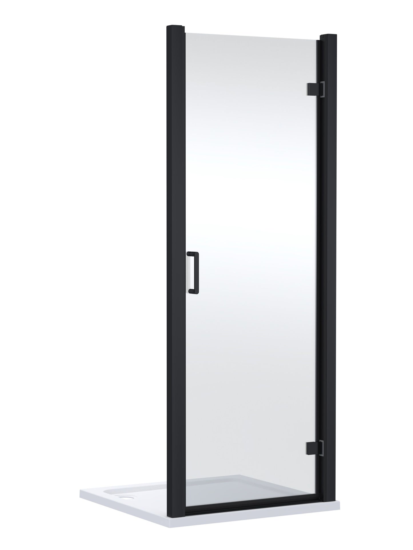 900mm Hinged Shower Door- Matt Black