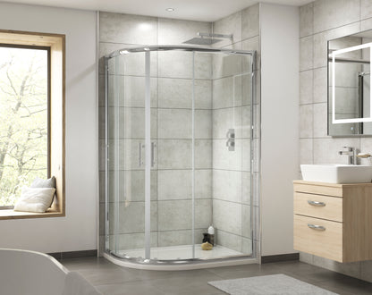 Pacific 1200 x 800mm Offset Quadrant Enclosure 6mm Glass