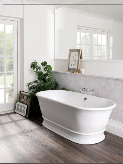 BC Designs Bampton 1555mm Polished White Freestanding Bath