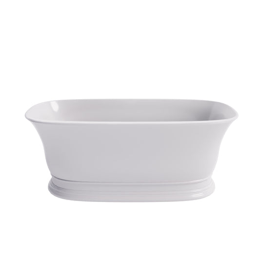 BC Designs Bampton 1555mm Matt White Freestanding Bath