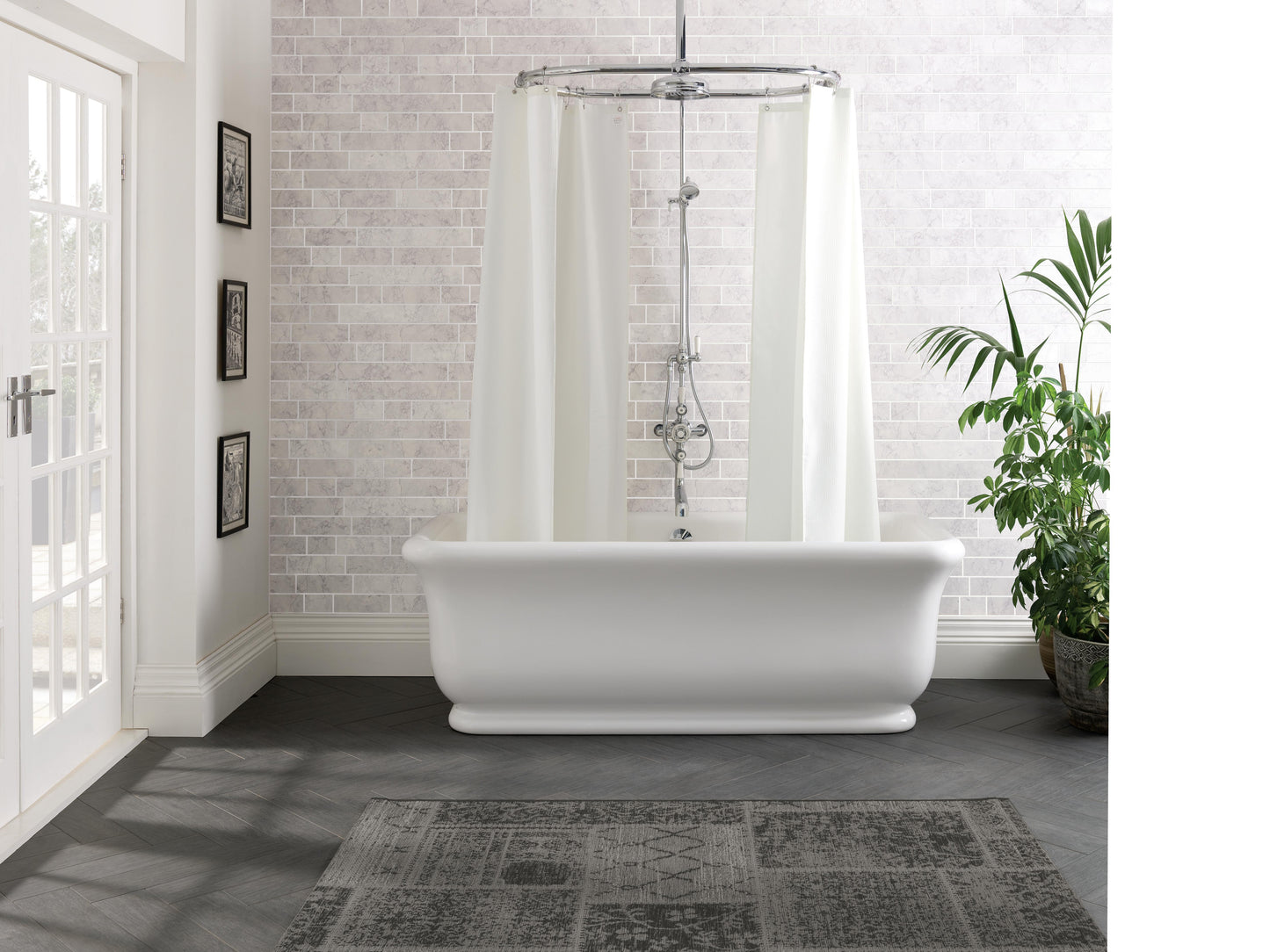 BC Designs Senator 1800mm Gloss White Freestanding Bath