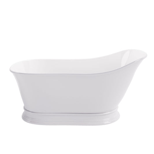 BC Designs Cian 1590mm Polished White Freestanding Bath