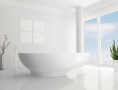 BC Designs Gio 1645mm Polished White Freestanding Bath