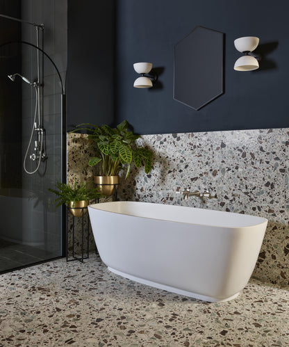 BC Designs Divita 1495mm Polished White Freestanding Bath