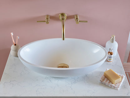 Tasse Oval Countertop Basin 575mm x 145mm - No Waste