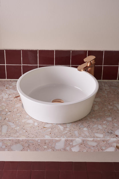 Delicata Round Countertop Basin 450mm x 450mm - No Waste