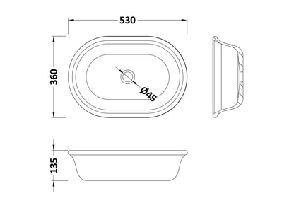 Omnia Basin 530x360mm - No Waste