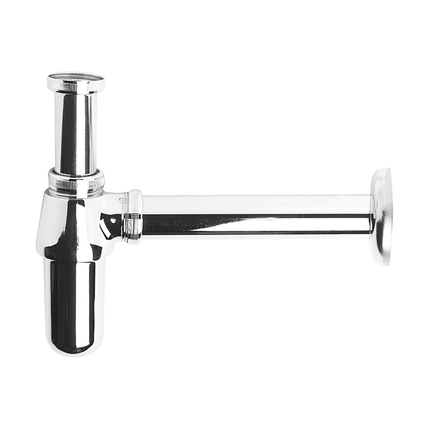 [BABT370] Round Chrome Bottle Trap for Basin Waste Systems - Cutout