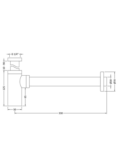 [BABT802] Round Minimalist Bottle Trap, Choice of Colour - Line Drawing