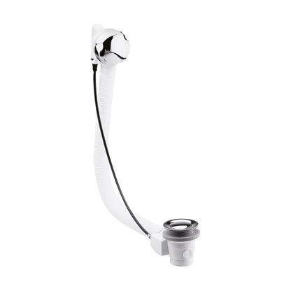 [BABW357] Balterley Bath Pop Up Waste with Round Overflow, For Baths up to 10mm Thick - Chrome Finish - Cutout