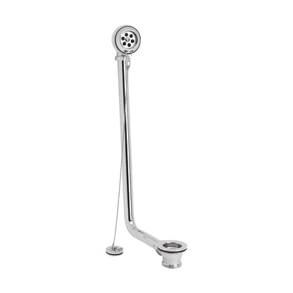 [BABW381] Traditional Exposed Bath Waste with Retainer Kit, Suitable for Baths up to 20mm Thick, 458 x 191 x 45mm - Chrome - Cutout