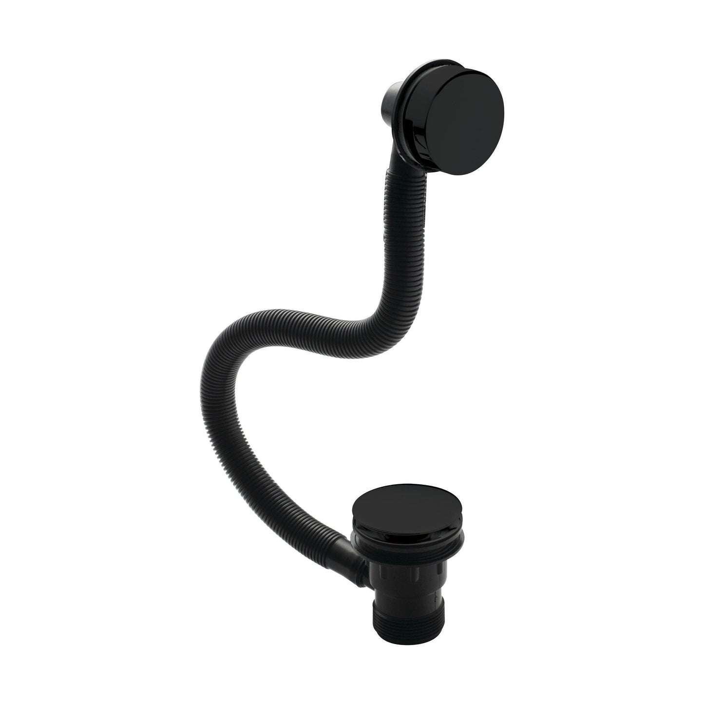 [BABW427E] Round Push Button Bath Waste - 70 x 70mm - Black - Cutout