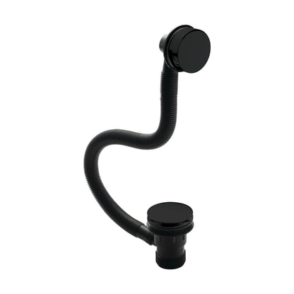 [BABW427E] Round Push Button Bath Waste - 70 x 70mm - Black - Cutout