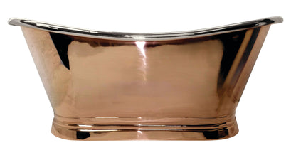 BC Designs Inner 1500mm Copper Nickel Boat Freestanding Bath