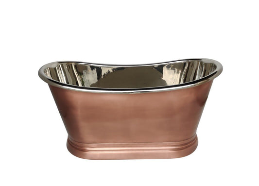 BC Designs Antique 1500mm Copper Nickel Boat Freestanding Bath