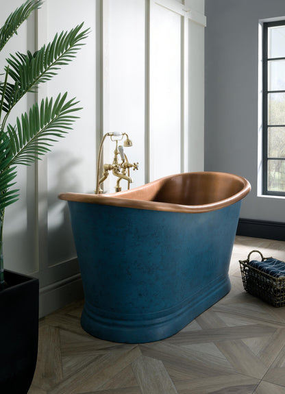 BC Designs Patinata 1700mm Copper Boat Freestanding Bath