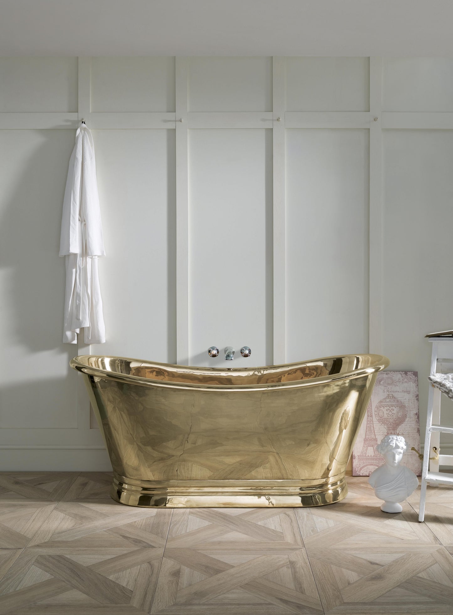 BC Designs Inner 1700mm Brass Boat Freestanding Bath