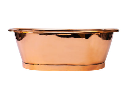 Copper Basins Oval Countertop Basin with Copper Outer/Inner