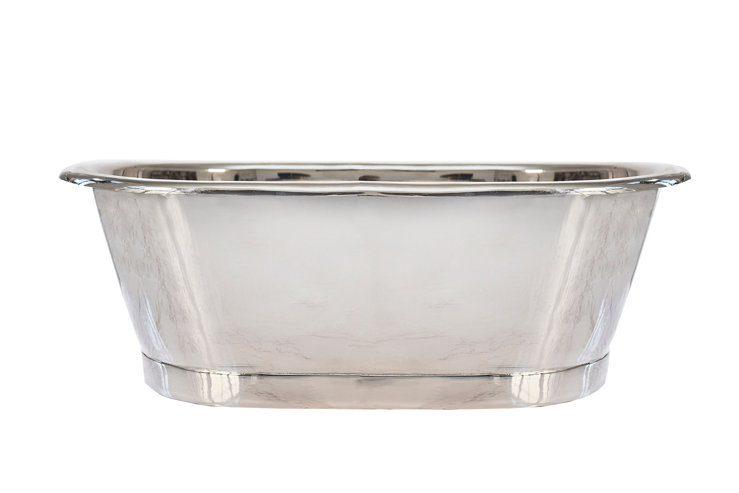 Copper Basins Oval Countertop Basin with Nickel Outer/Inner
