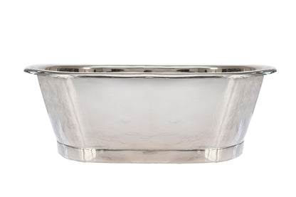 Copper Basins Oval Countertop Basin with Nickel Outer/Inner