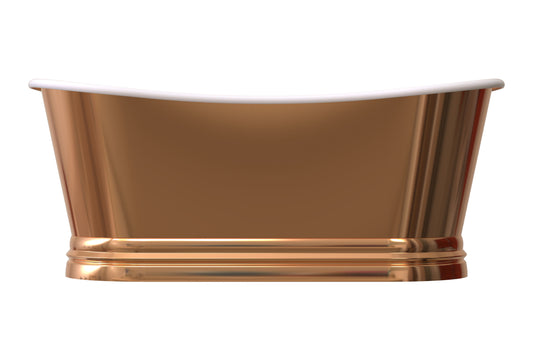 1800mm Boat Bath - Copper Outer/Acrylic Inner