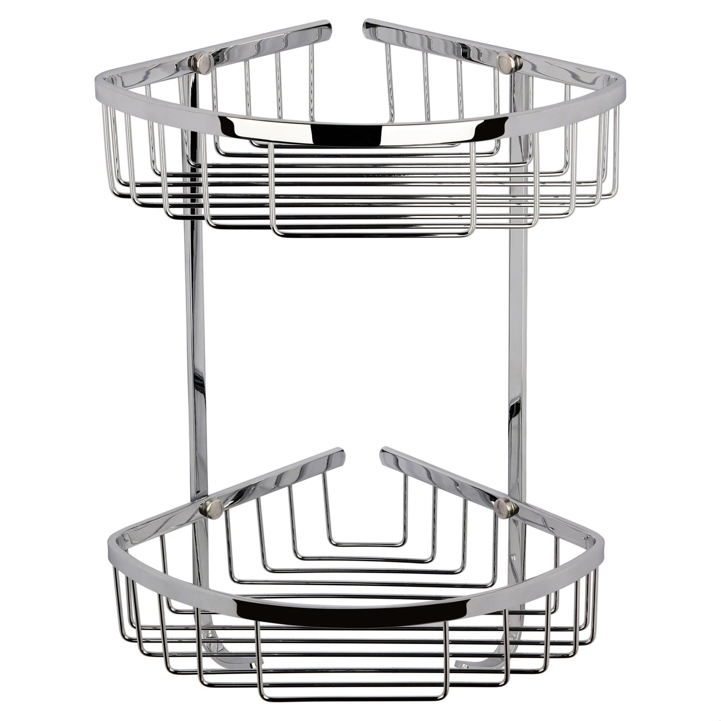[BACB308] Traditional 2 Tier Corner Basket - Chrome - Cutout