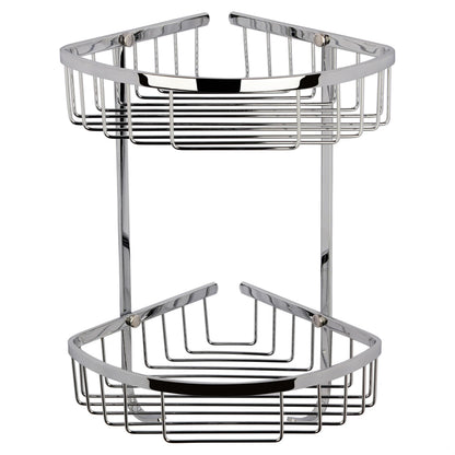 [BACB308] Traditional 2 Tier Corner Basket - Chrome - Cutout