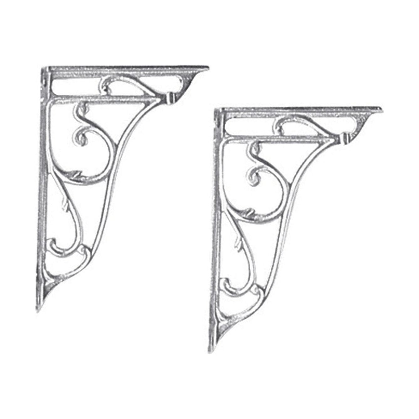 [BACB322] Balterley Traditional Ceramic Accessories Ornate Cistern Brackets - Chrome - Cutout