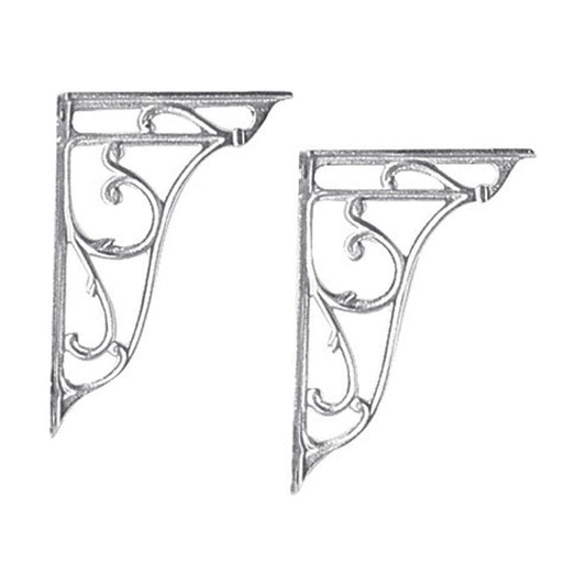 [BACB322] Balterley Traditional Ceramic Accessories Ornate Cistern Brackets - Chrome - Cutout