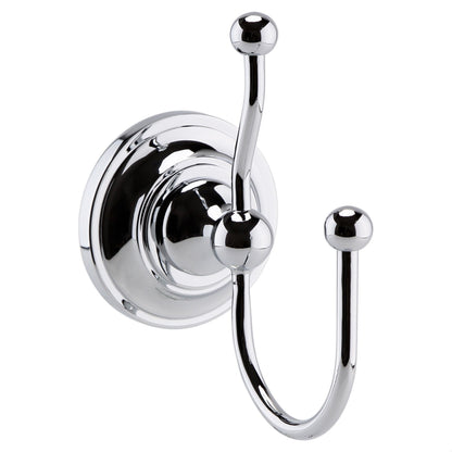 [BAHA311] Traditional Double Robe Hook - Chrome - Cutout