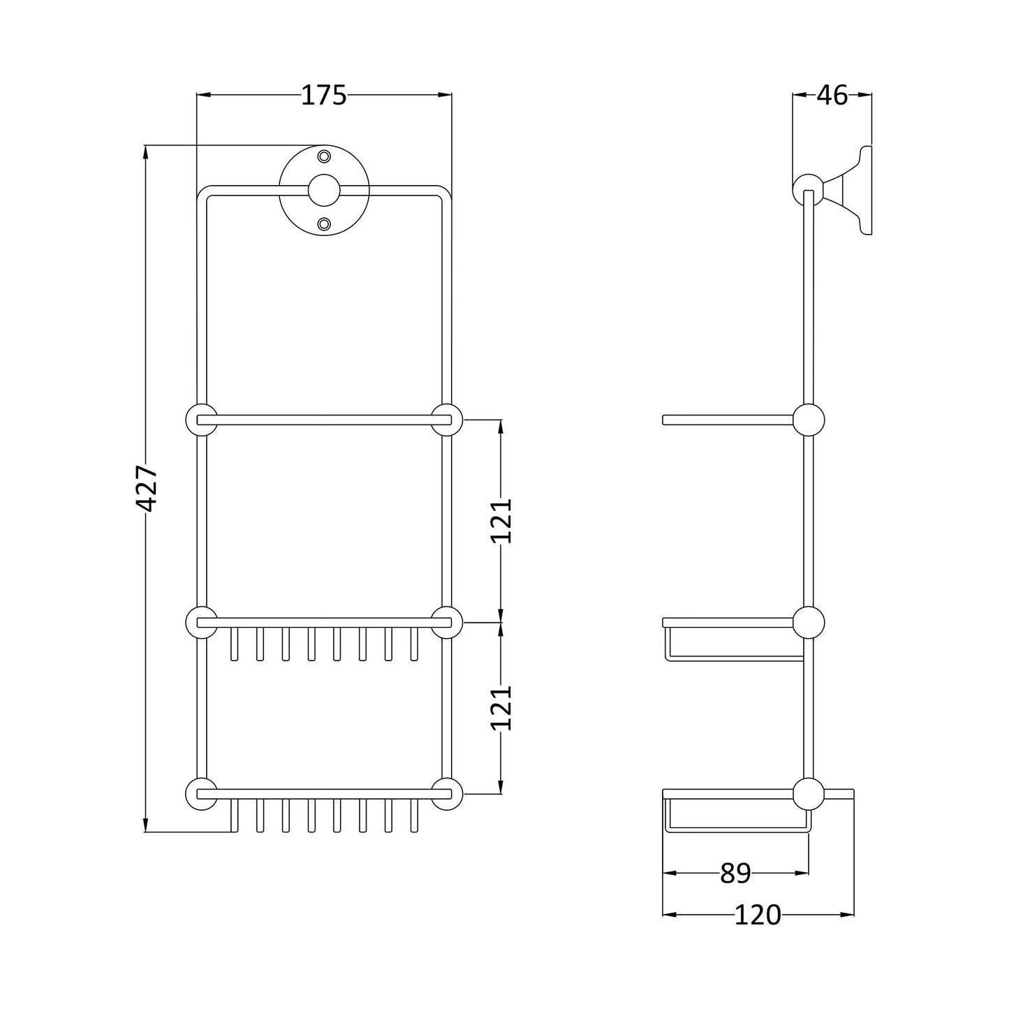 [BAHA316] Shower Tidy - Technical Drawing