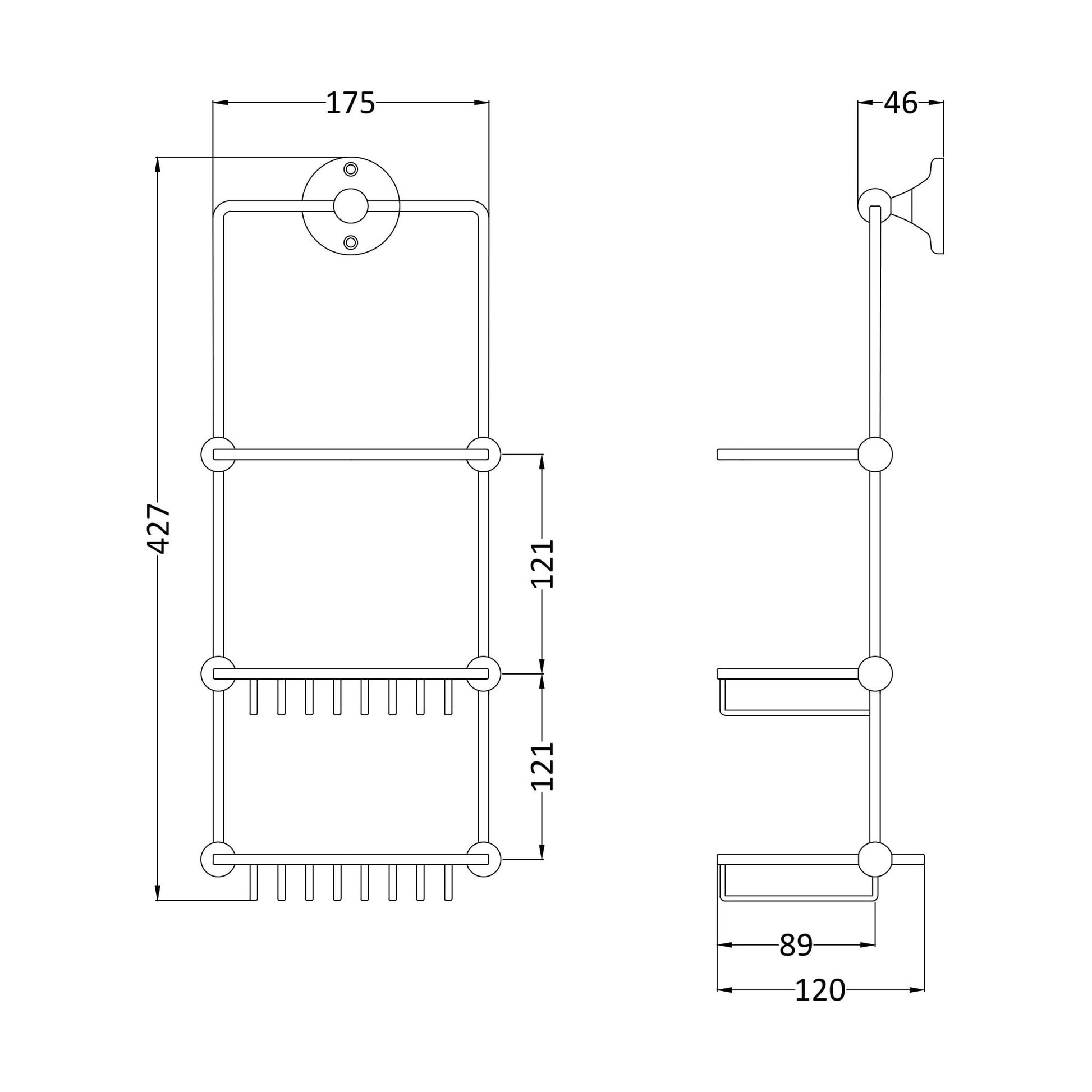 [BAHA316] Shower Tidy - Technical Drawing